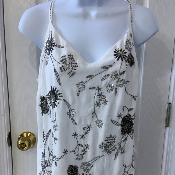 White House Black Market Tops - WHBM V-Neck Beaded Top